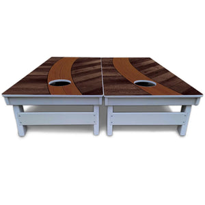 Curved Herringbone Cornhole Boards - All Weather Series Cornhole Solutions