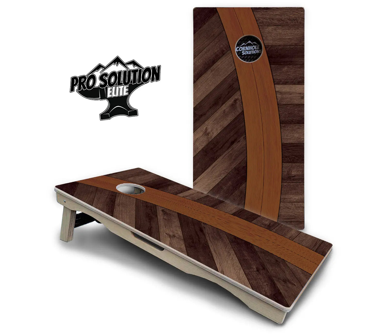 Curved Herringbone Cornhole Boards - Pro Solution Elite Series Cornhole Solutions