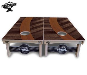 Curved Herringbone Cornhole Boards - Pro Solution Elite Series Cornhole Solutions