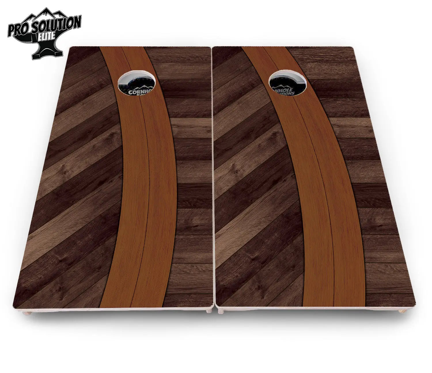 Curved Herringbone Cornhole Boards - Pro Solution Elite Series Cornhole Solutions