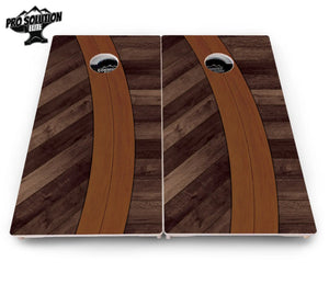 Curved Herringbone Cornhole Boards - Pro Solution Elite Series Cornhole Solutions