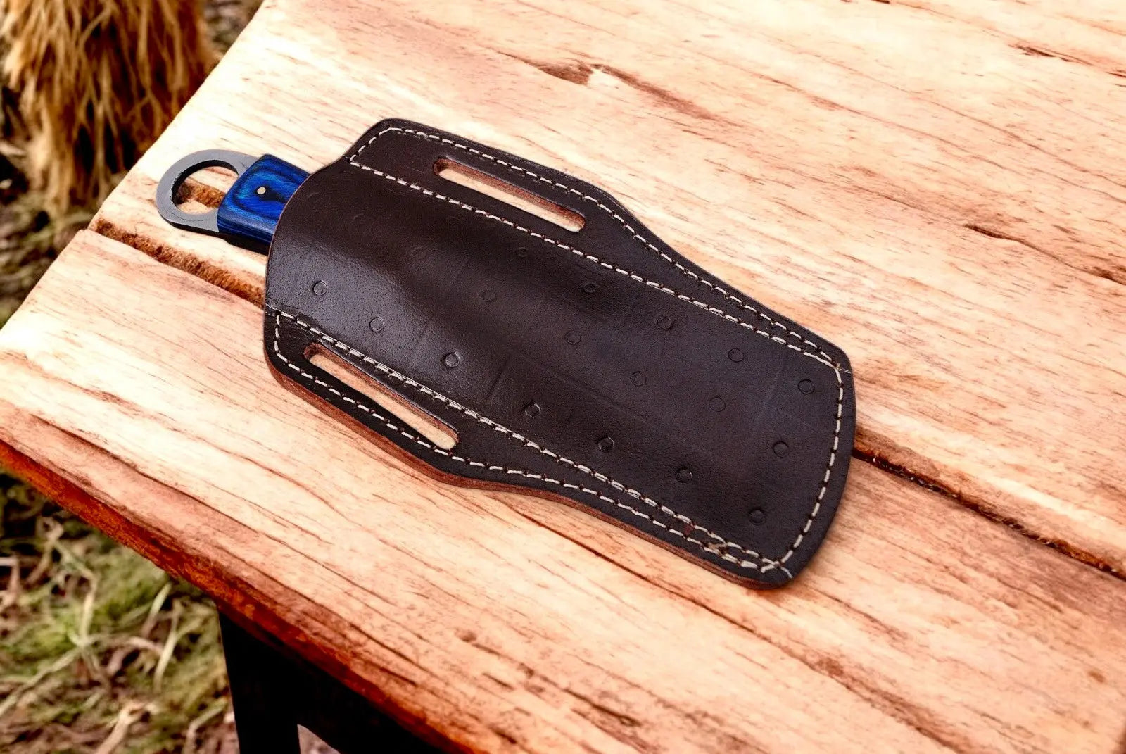 Custom Handmade Bull Cutter Knife – 8.5" File Steel Blade Damascus Knife Store