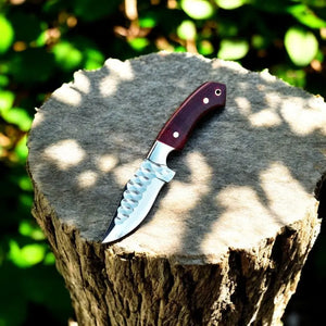 Custom Handmade D2 Steel Skinning Knife - 7.5" Micarta Handle Damascus Knife Store