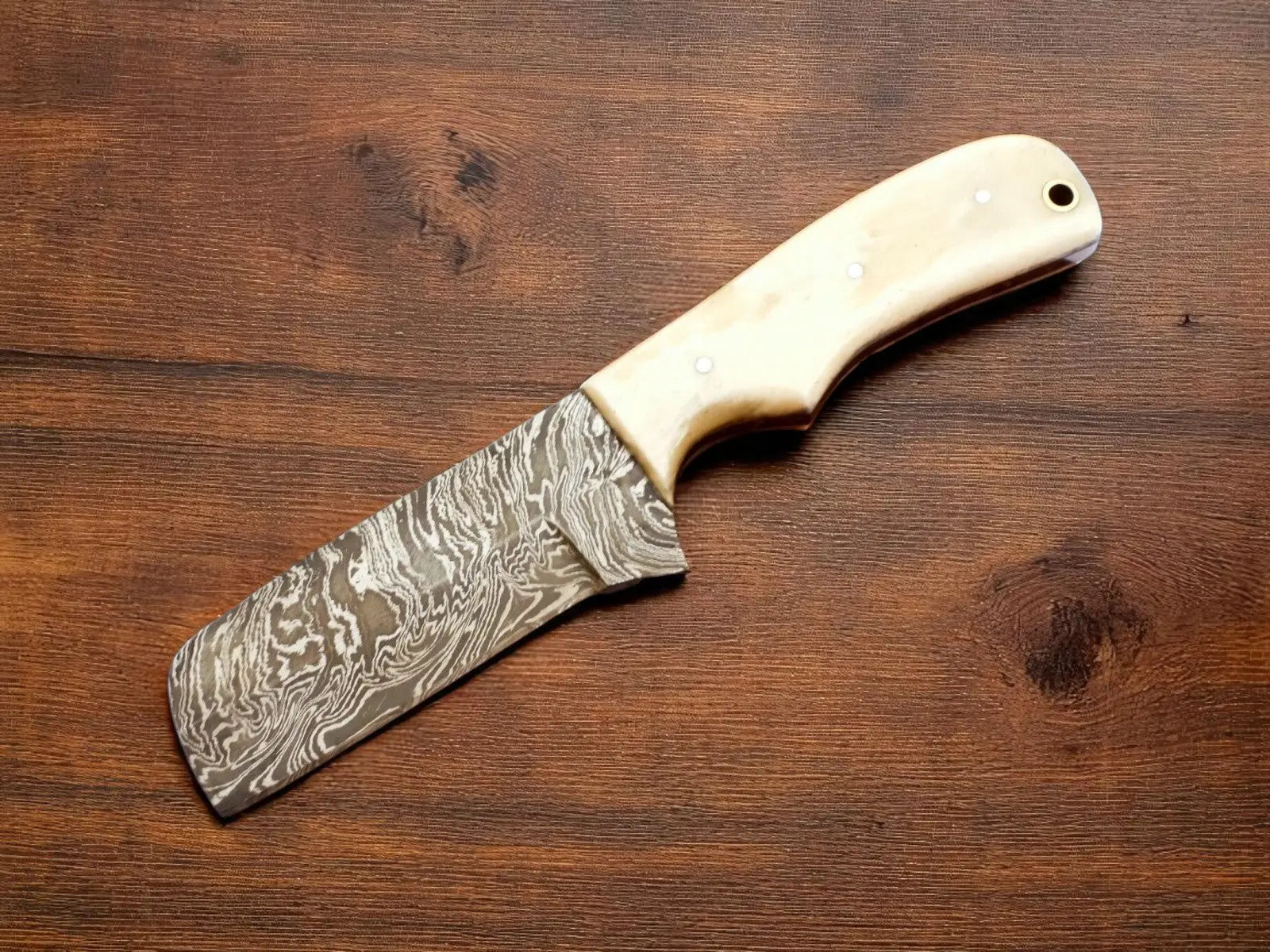 Custom Handmade Damascus Bull Cutter Knife 8" Damascus Knife Store