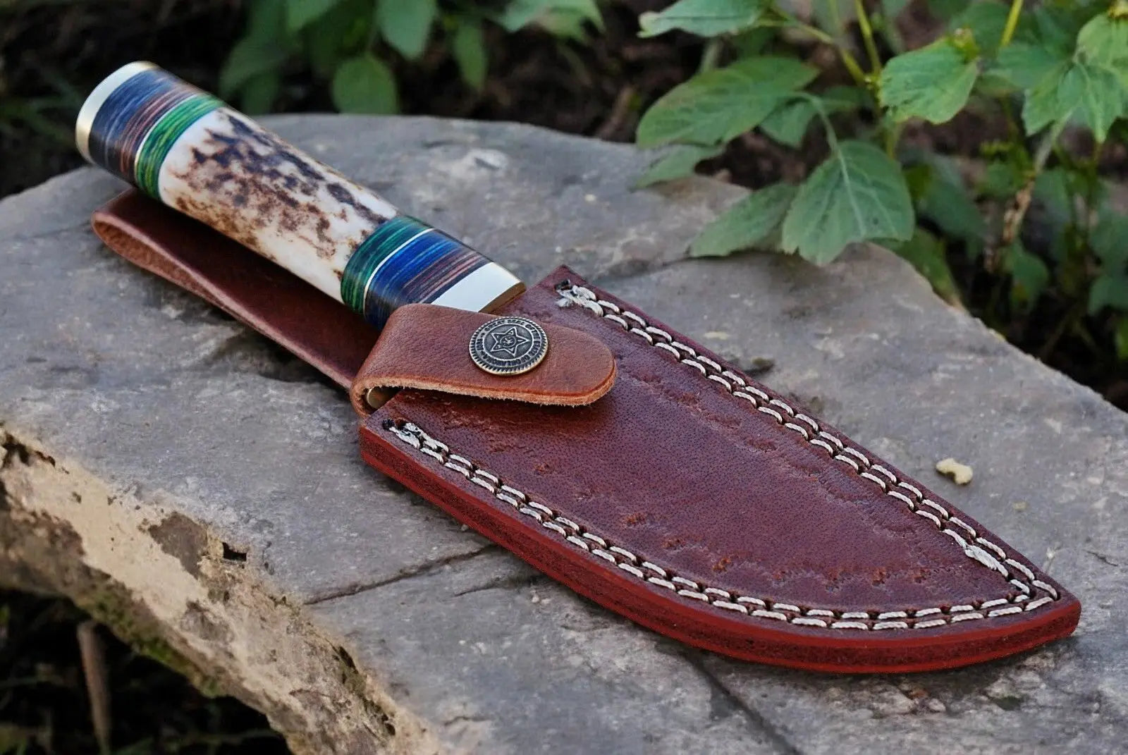 Custom Handmade Hunting Knife – Damascus Steel Blade Damascus Knife Store