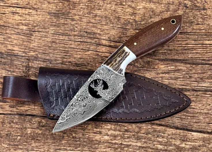 Custom Handmade Hunting Knife – Damascus Steel Blade Damascus Knife Store