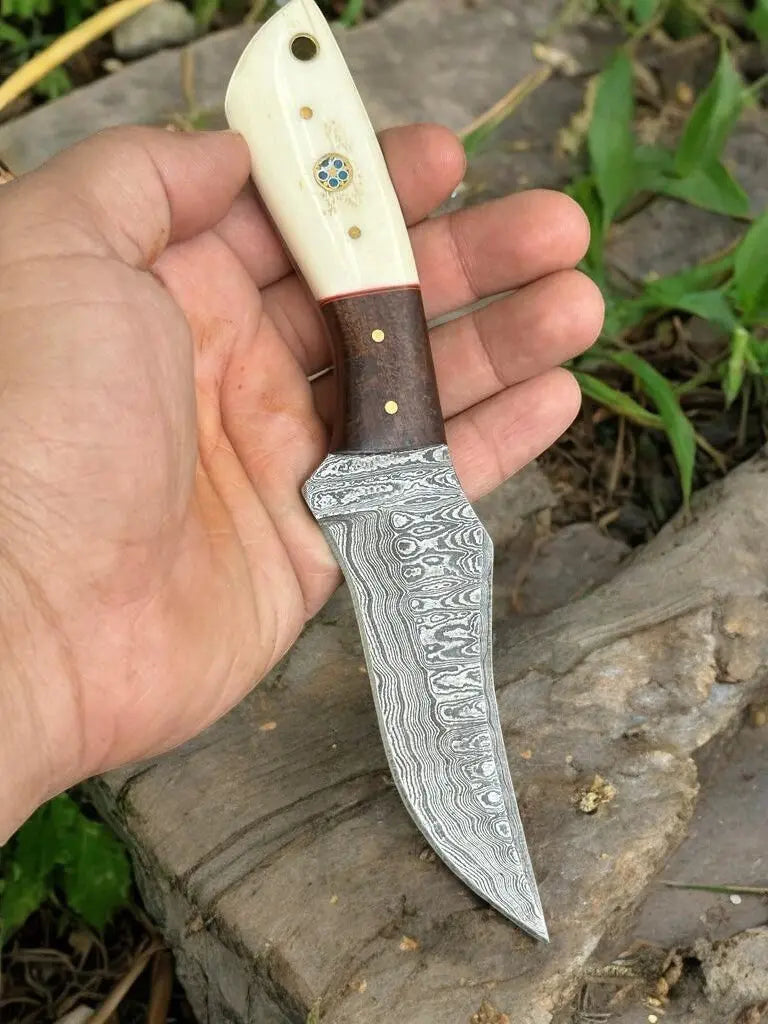 Custom Handmade Hunting Knife – Damascus Steel Blade Damascus Knife Store