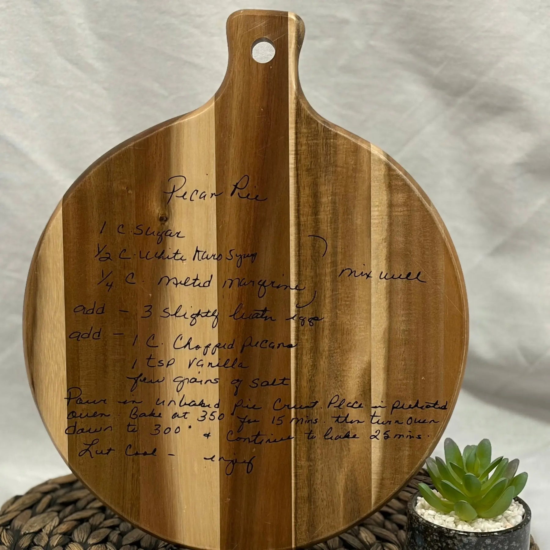 Custom Handwriting Engraved Cutting Board – Recipe Keepsake, Family Heirloom Gift, Kitchen Decor Poor Hog Customs