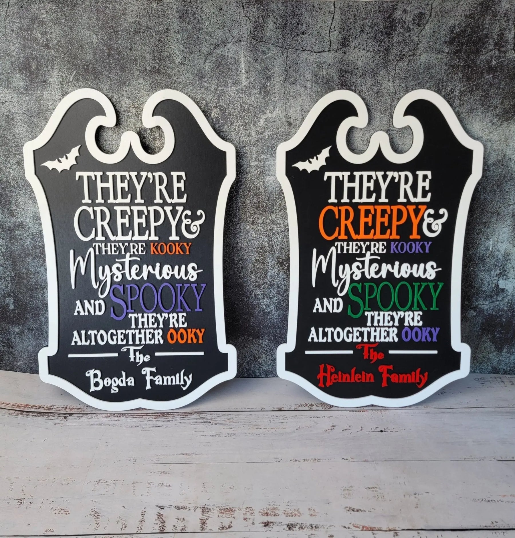 Custom Last Name Halloween Sign EverLee Creations
