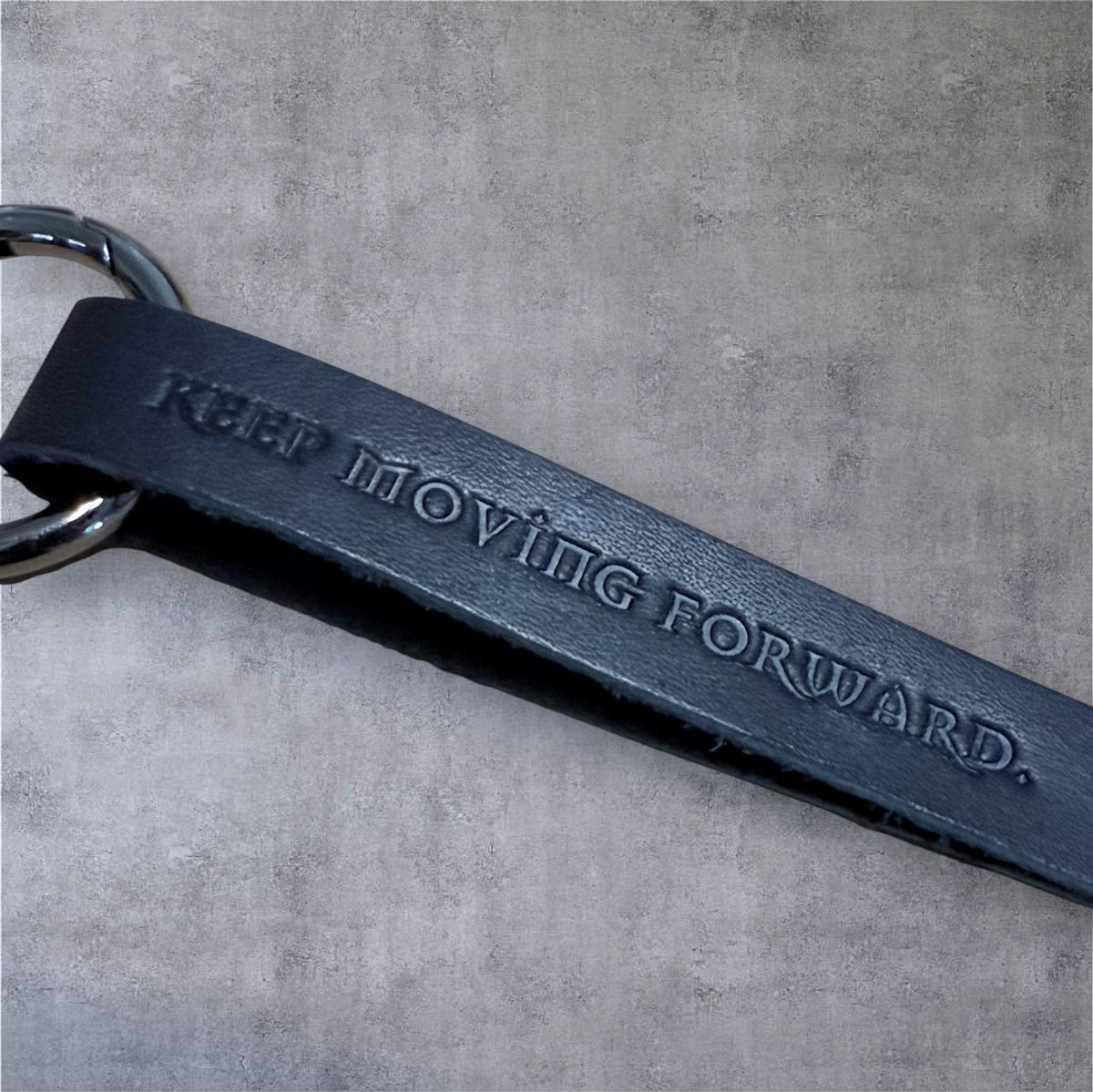 Forged By Fire Keychain - Leather & Gunmetal by Forged By Fire — view 4 of 5