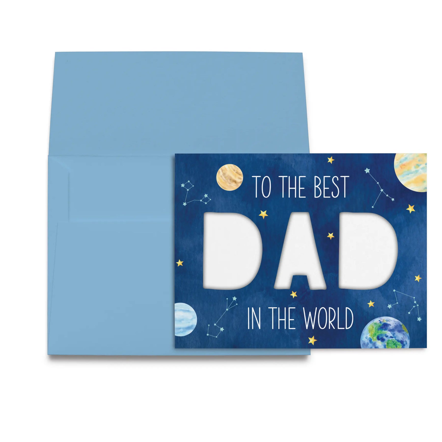 DAD Cut-Out Card – DIY Father’s Day Kit (Physical Card + Printable Template) - Space Themed Nola Tawk