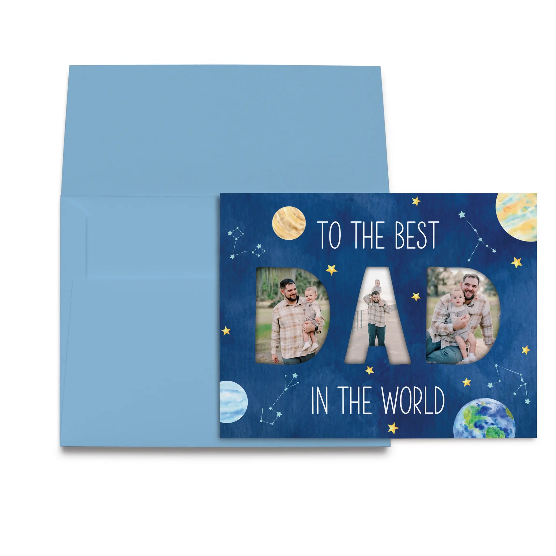 DAD Cut-Out Card – DIY Father’s Day Kit (Physical Card + Printable Template) - Space Themed Nola Tawk