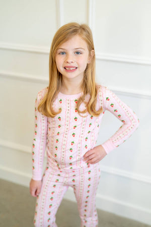Strawberry Stripe | Two-Piece Pajama Set