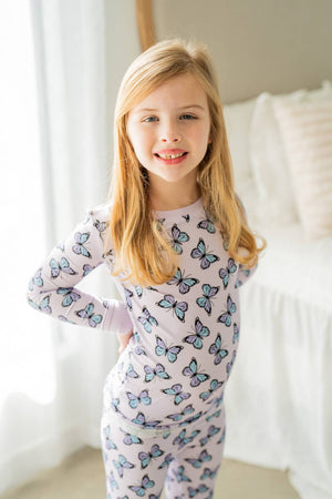 Purple Butterflies 🦋💜 | Two Piece Bamboo Pajama Set