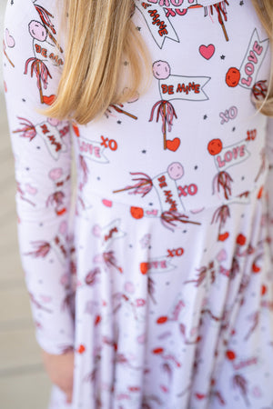 Valentine's Hearts | Long Sleeve Twirl Dress by Boosh Baby image 5