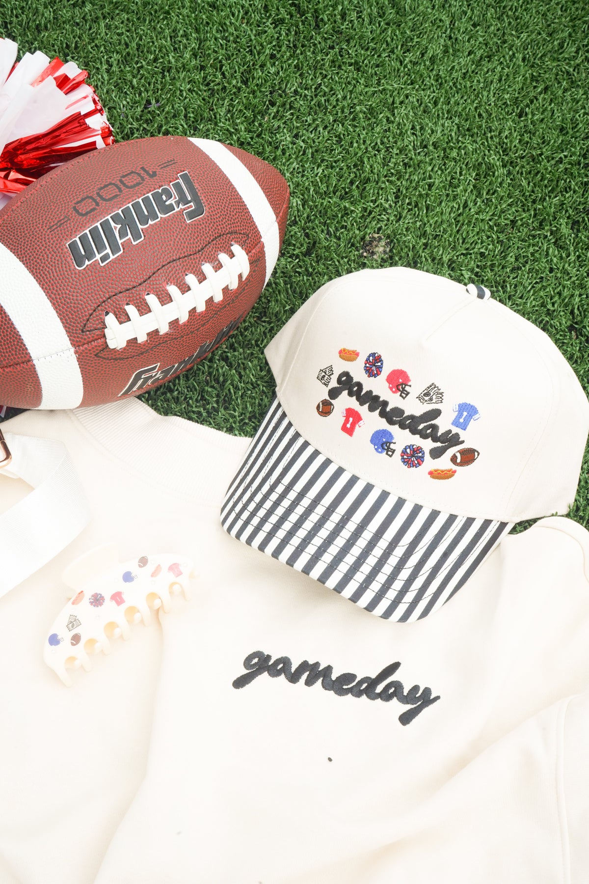 Gameday Icon Black Stripe Trucker Hat by KenzKustomz — product view 6