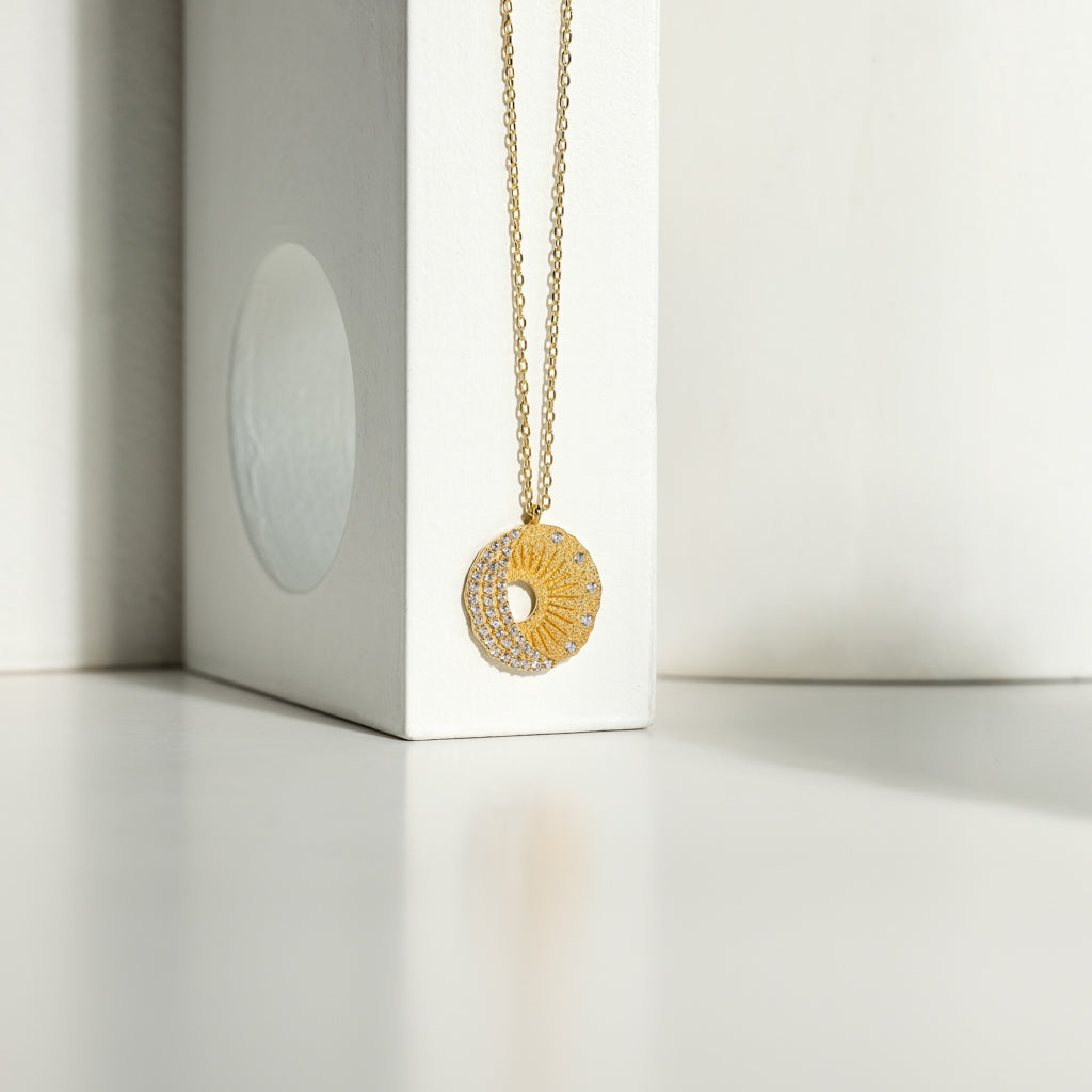 Celestial Coin Necklace | Gold Vermeil