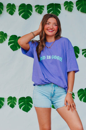 God is Good All The Time Tee by Southern Bliss Company, Southern lifestyle apparel detail photo 9