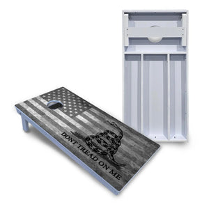 DTOM B&W Flag Cornhole Boards - All Weather Series Cornhole Solutions