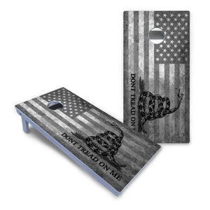 DTOM B&W Flag Cornhole Boards - All Weather Series Cornhole Solutions