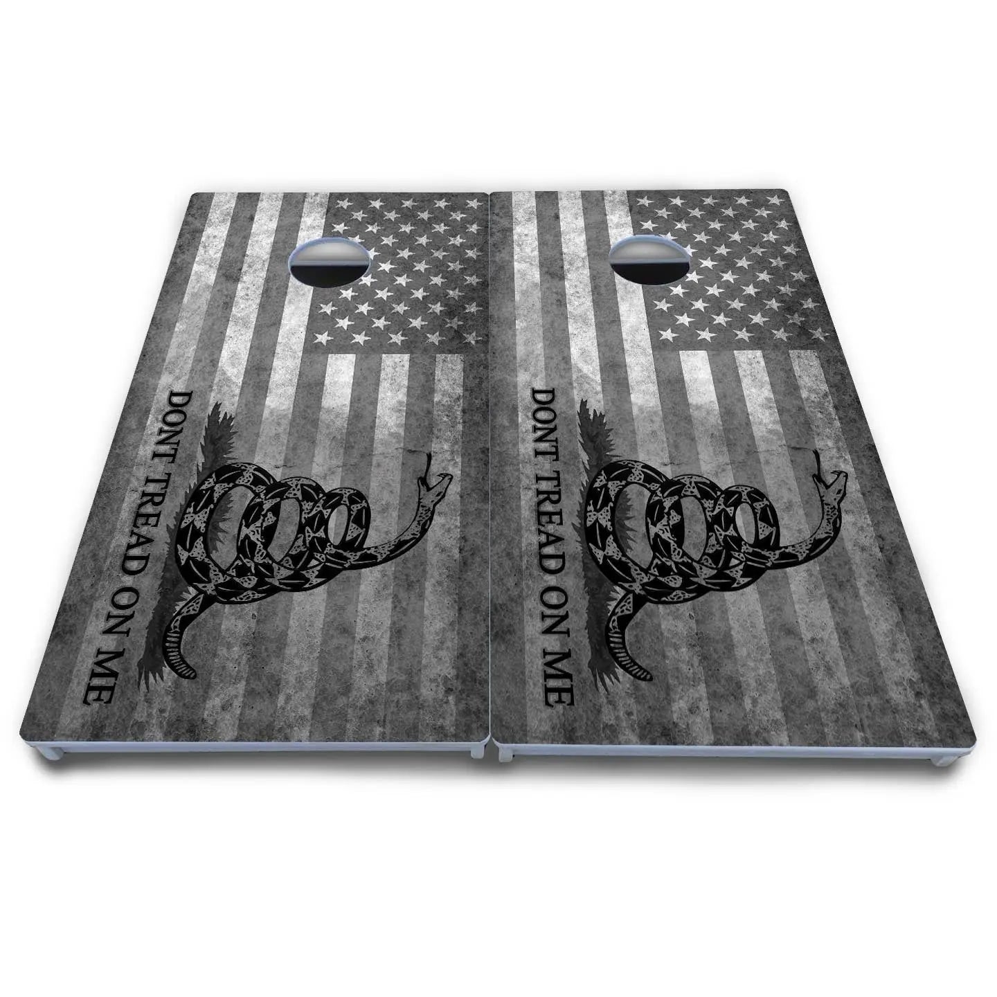 DTOM B&W Flag Cornhole Boards - All Weather Series Cornhole Solutions