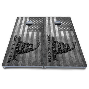 DTOM B&W Flag Cornhole Boards - All Weather Series Cornhole Solutions