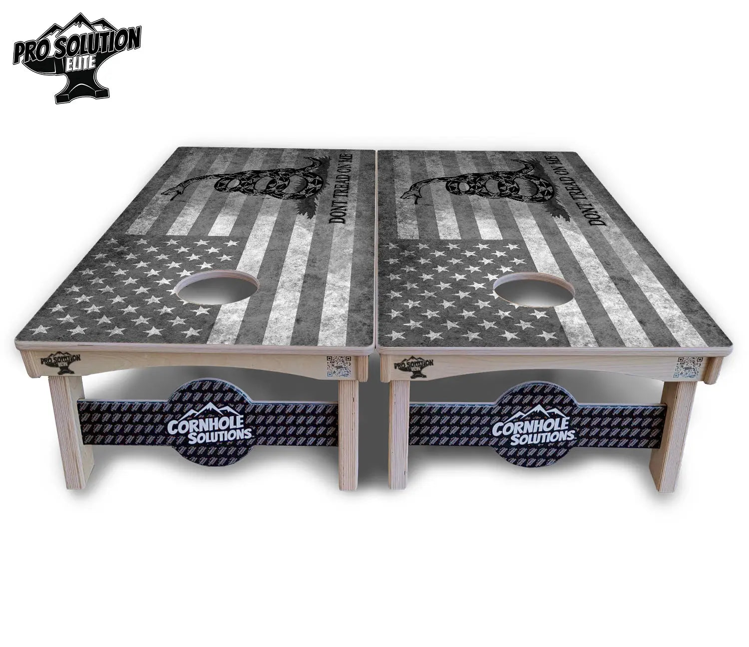 DTOM B&W Flag Cornhole Boards - Pro Solution Elite Series Cornhole Solutions