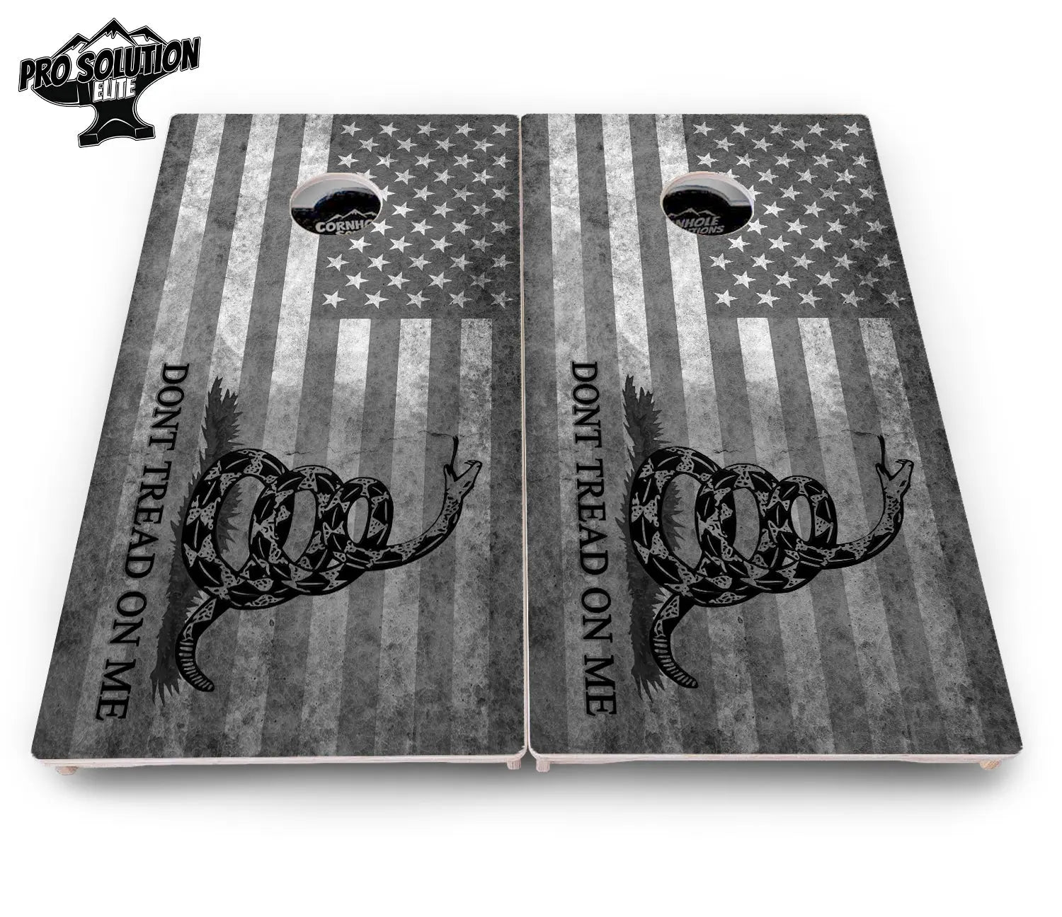 DTOM B&W Flag Cornhole Boards - Pro Solution Elite Series Cornhole Solutions