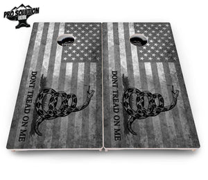 DTOM B&W Flag Cornhole Boards - Pro Solution Elite Series Cornhole Solutions