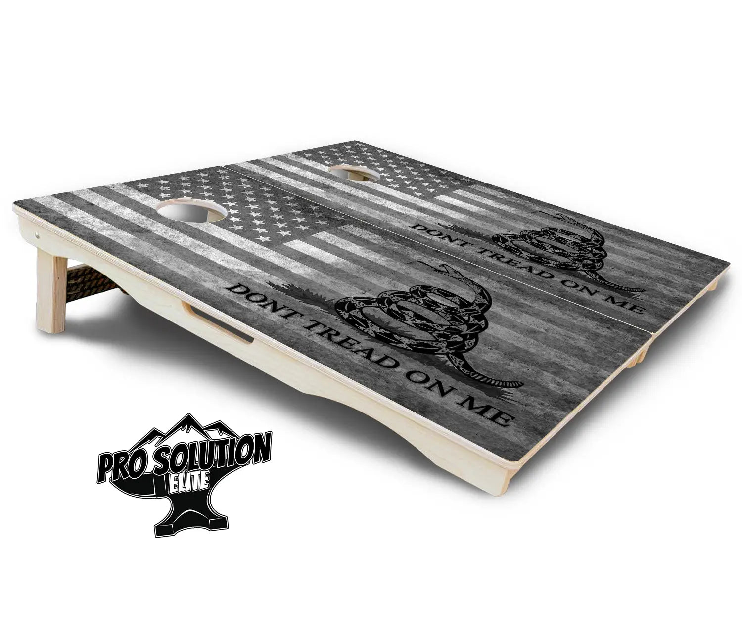 DTOM B&W Flag Cornhole Boards - Pro Solution Elite Series Cornhole Solutions