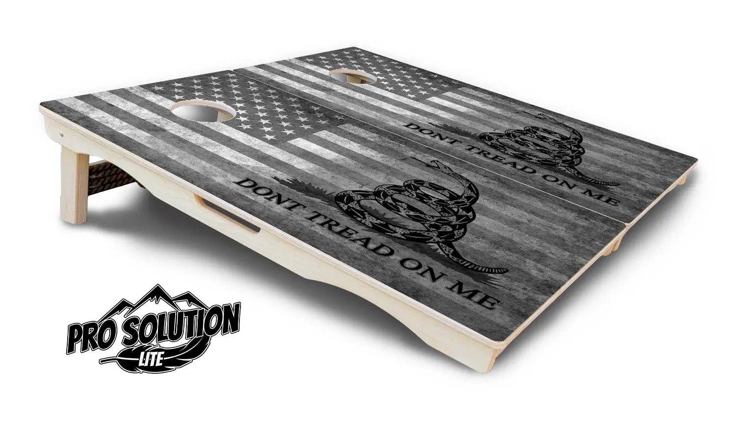 DTOM B&W Flag Cornhole Boards - Pro Solution Lite Series Cornhole Solutions