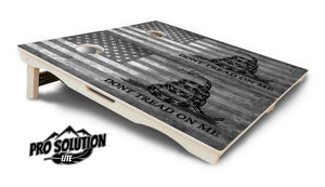 DTOM B&W Flag Cornhole Boards - Pro Solution Lite Series Cornhole Solutions