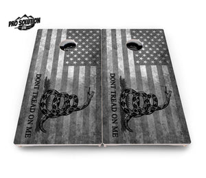 DTOM B&W Flag Cornhole Boards - Pro Solution Lite Series Cornhole Solutions