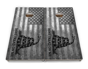 DTOM B&W Flag Cornhole Boards - Professional Tournament Series Cornhole Solutions