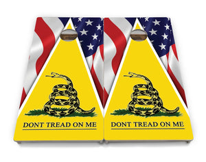 DTOM Yellow Triangle Cornhole Boards - Professional Tournament Series