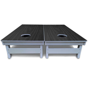 Dark Grey Wood Cornhole Boards - All Weather Series Cornhole Solutions