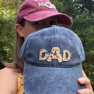 Dino Family Hats – MOM & DAD Edition | Leatherette Dinosaur Patch Baseball Caps Poor Hog Customs