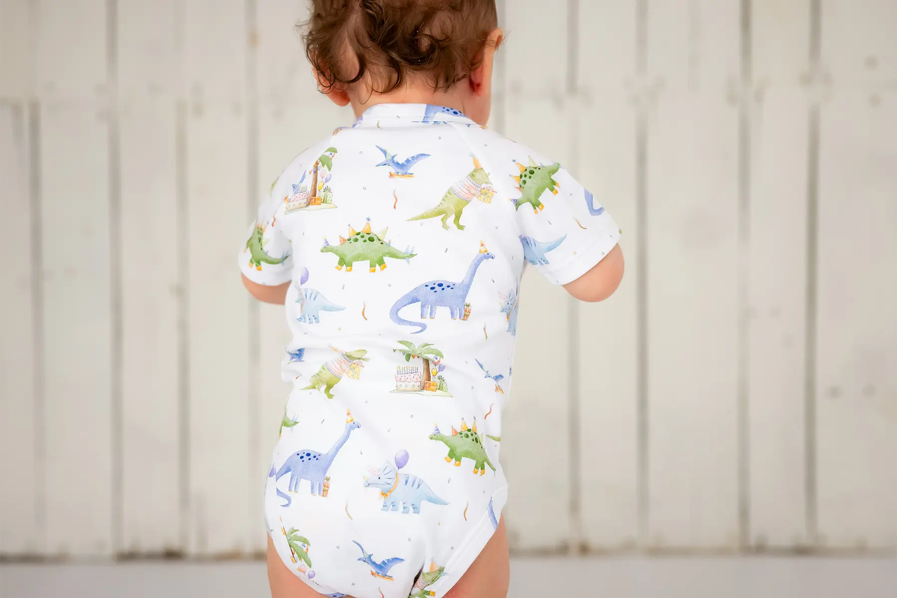 Dino-mite Birthday Organic Cotton Baby Onesie Nola Tawk