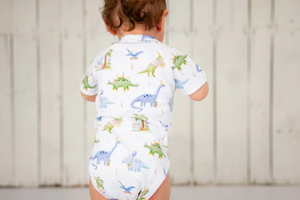 Dino-mite Birthday Organic Cotton Baby Onesie Nola Tawk