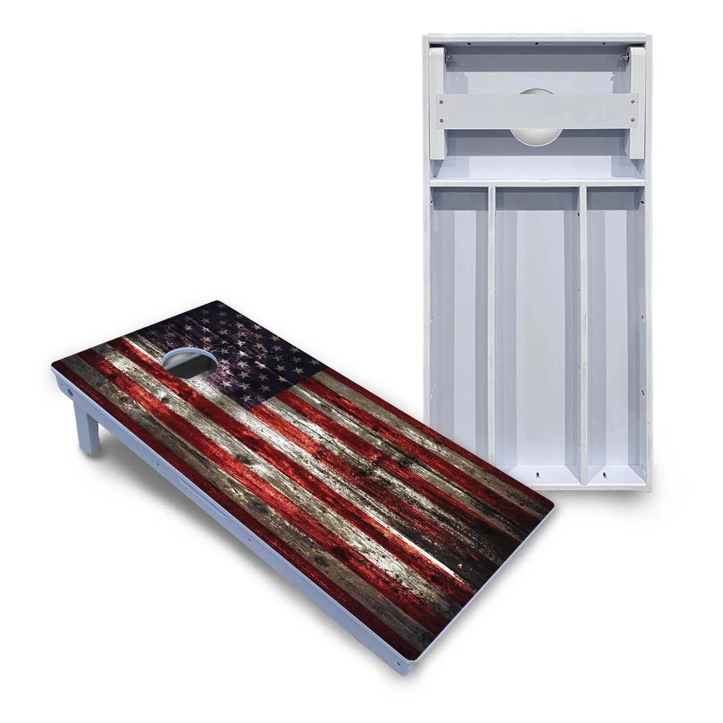 Distressed Flag Cornhole Boards - All Weather Series Cornhole Solutions