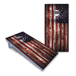Distressed Flag Cornhole Boards - All Weather Series Cornhole Solutions