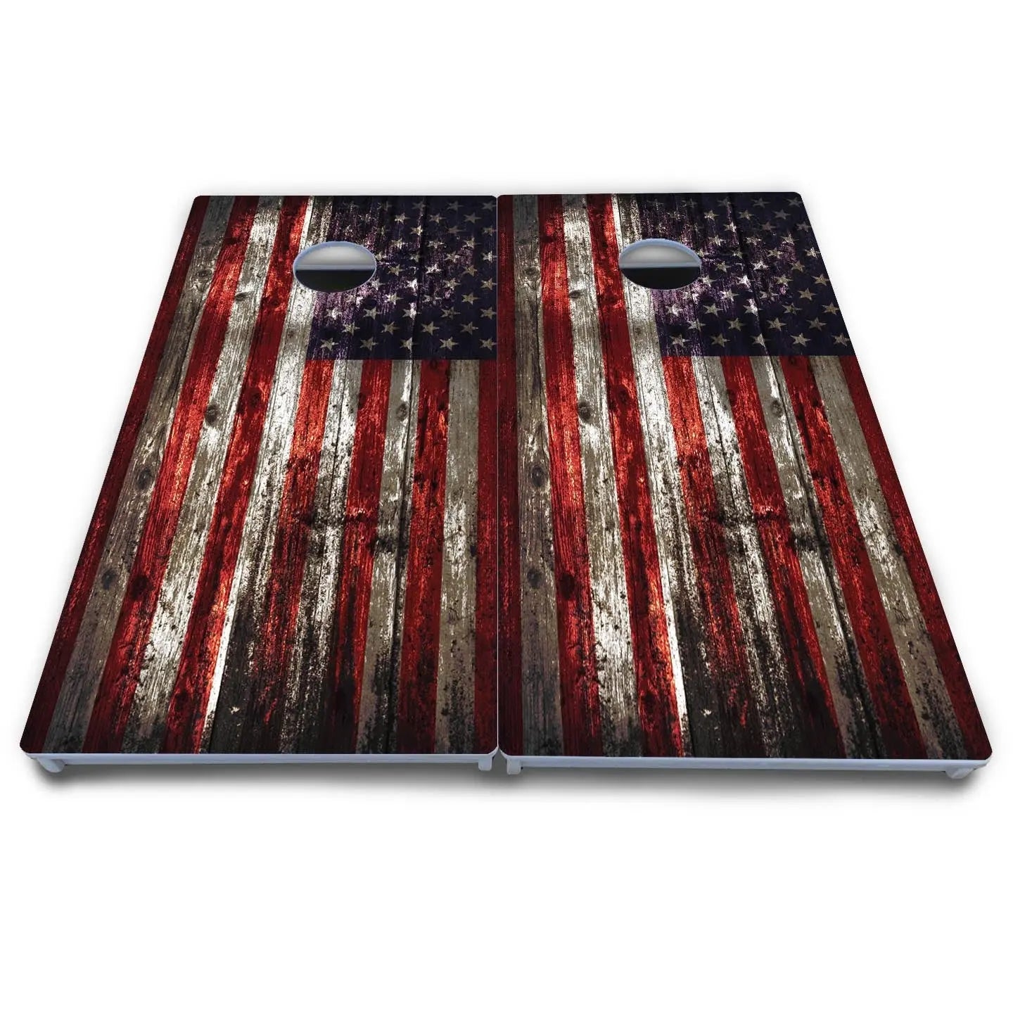 Distressed Flag Cornhole Boards - All Weather Series Cornhole Solutions