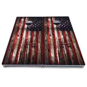Distressed Flag Cornhole Boards - All Weather Series Cornhole Solutions