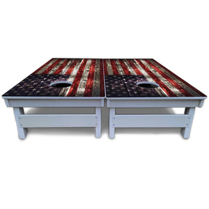 Distressed Flag Cornhole Boards - All Weather Series Cornhole Solutions