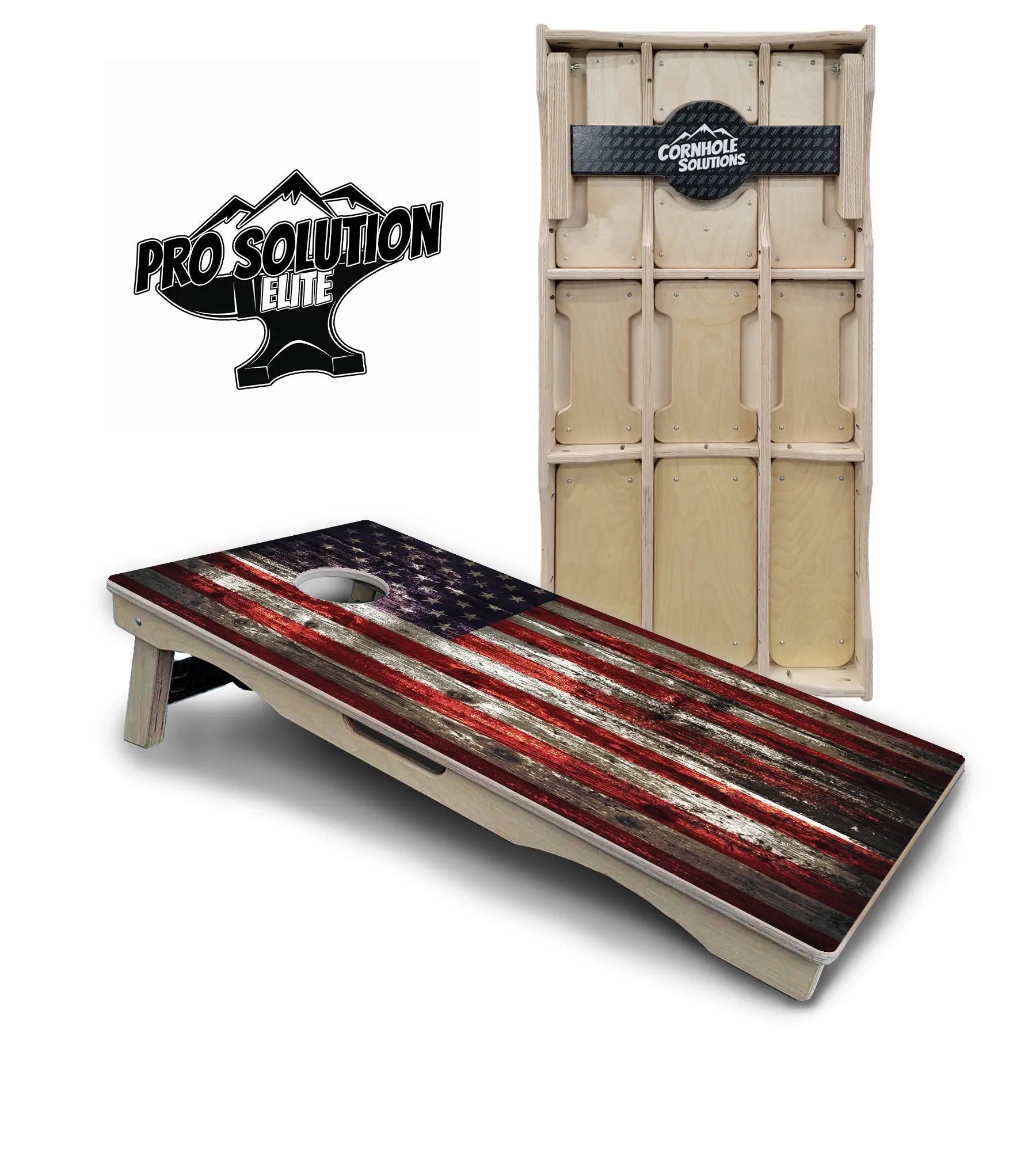 Distressed Flag Cornhole Boards - Pro Solution Elite Series Cornhole Solutions