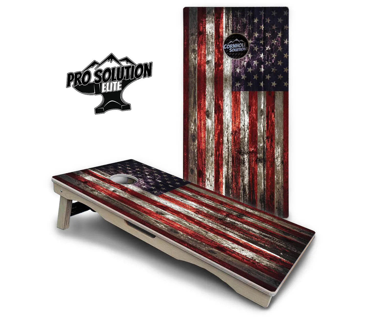 Distressed Flag Cornhole Boards - Pro Solution Elite Series Cornhole Solutions