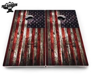 Distressed Flag Cornhole Boards - Pro Solution Elite Series Cornhole Solutions