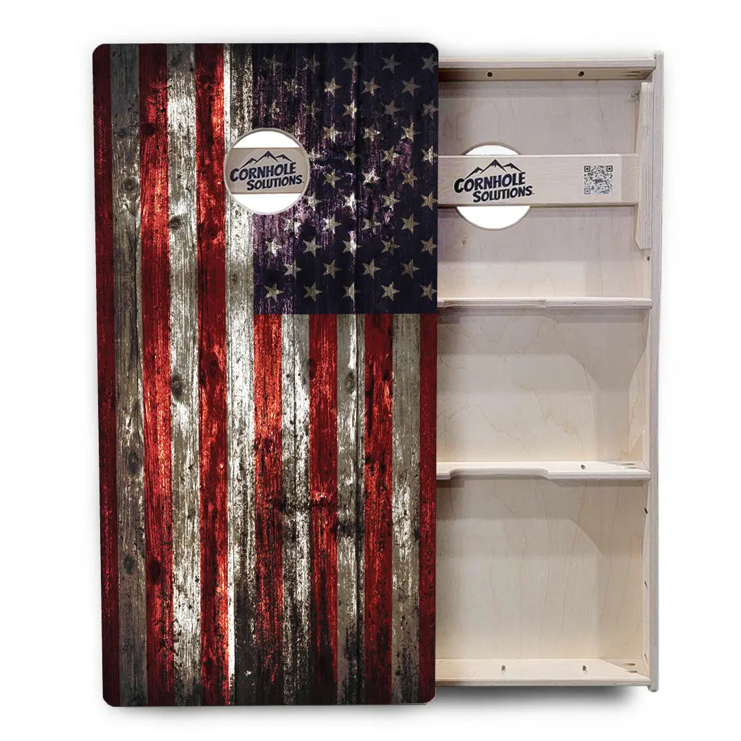 Distressed Flag Cornhole Boards - Professional Tournament Series Cornhole Solutions
