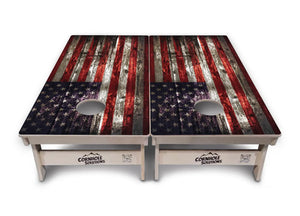 Distressed Flag Cornhole Boards - Professional Tournament Series Cornhole Solutions