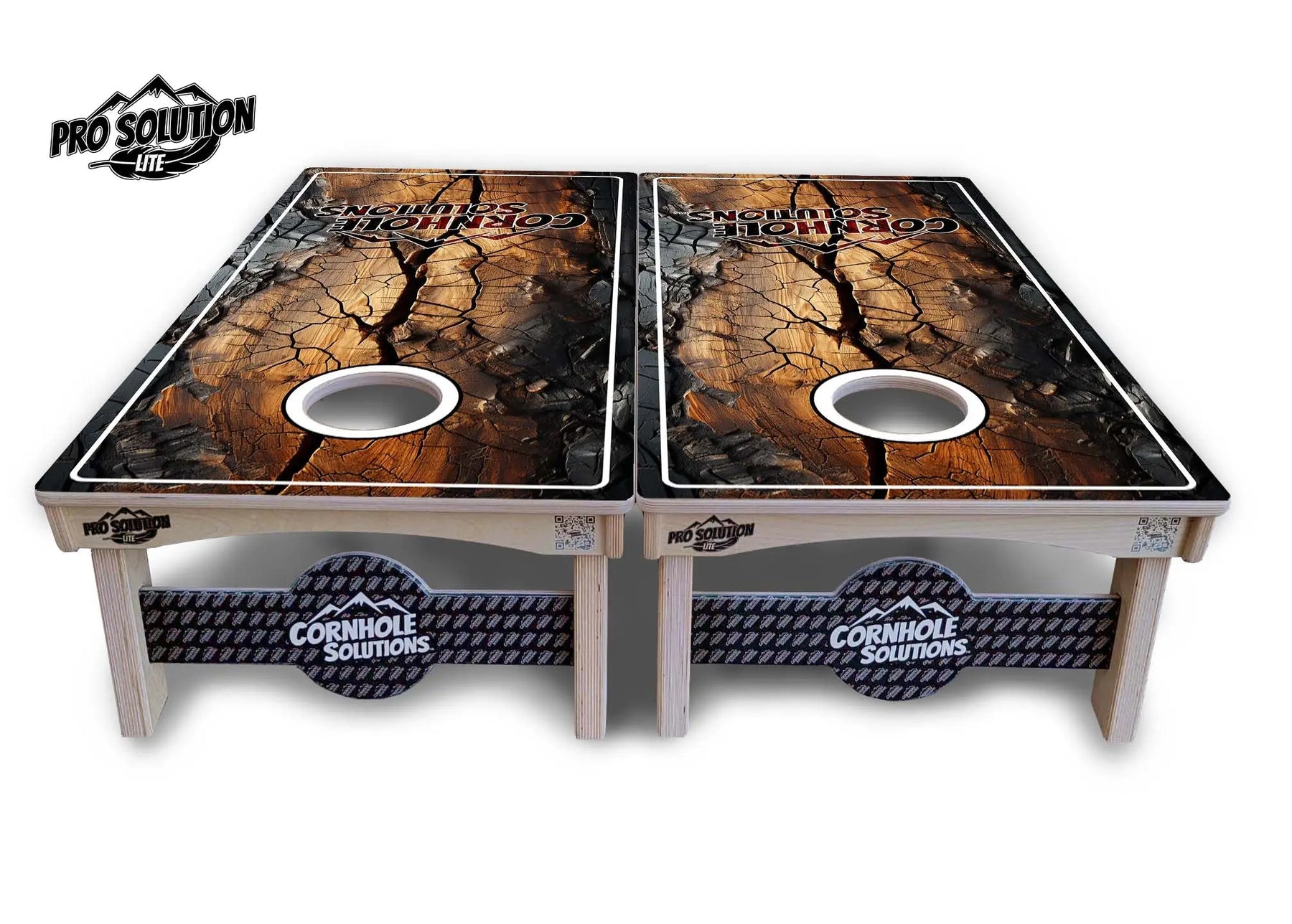 Distressed Live Edge Cornhole Boards - Pro Solution Lite Series Cornhole Solutions